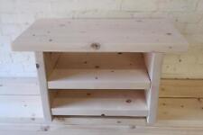 Chunky Rustic TV Stand Entertainment Table Cabinet  Solid Wood 80 cm