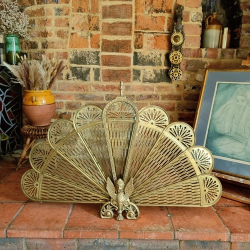 Antique brass peacock - antique,