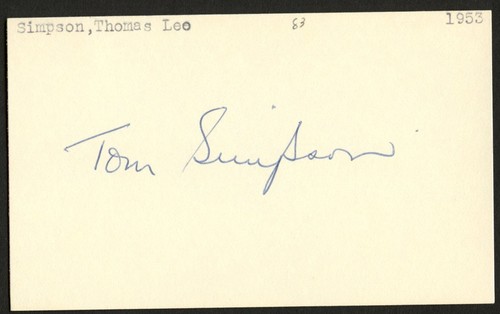 Tom simpson d2021 signed - simpson,