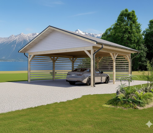X24 carport plans double - carport, plans/