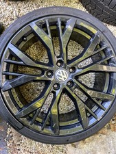 VW GOLF MK7 19" SANTIAGO ALLOY WHEEL 5G0601025AN 7.5Jx19 ET51 + TYRE GTD MK7
