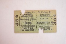 Railway Ticket GWR Exeter to