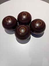 Thomas Taylor lignoid bowls set of 4 colour brown size 5 stamp BIBA00