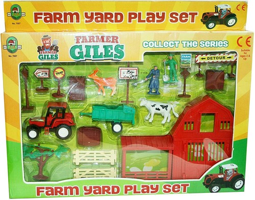 Kids farm set plastic - kids,