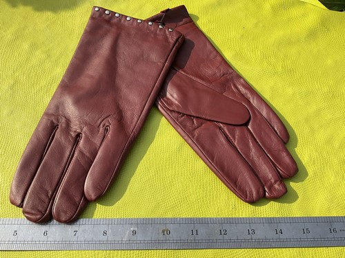 Burgundy red real soft leather - burgundy,