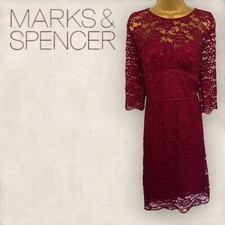 M&S Autograph Dark Red Lace