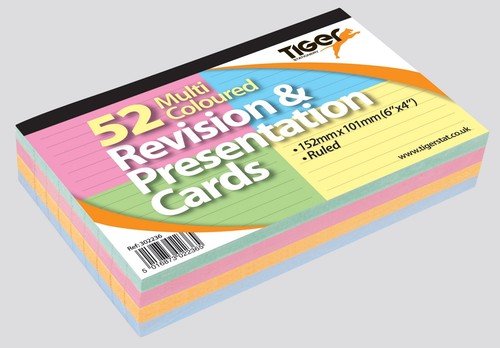 Revision index cards - cards, 6"
