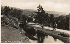 1920s RP POSTCARD - Barge on