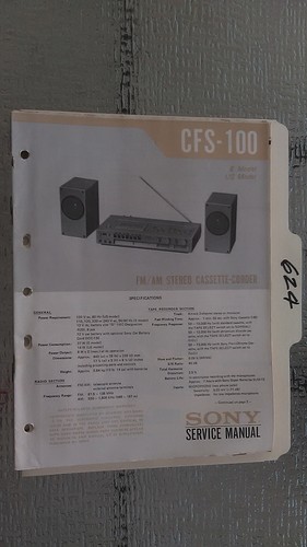 Sony cfs 100 service - service, manual