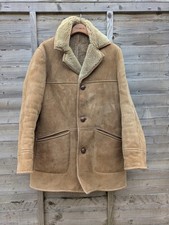 Mens Vintage Sheepskin Coat xl