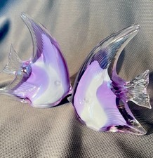 Pair Of MURANO Art Glass Fish