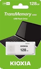 Genuine Kioxia Transmemory 128GB U202 USB Stick Flash Drive White, UK Seller