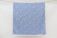 Blue Towel, Turkish Bath Towel, 36x70, Fish Design Towel, Pool Towel