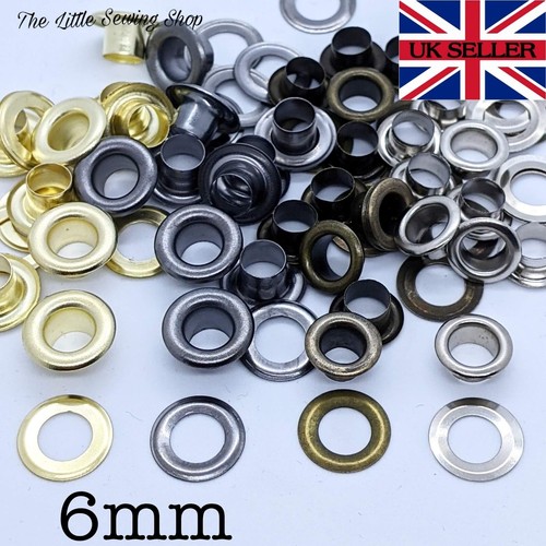 6mm eyelets with - 6mm, washers