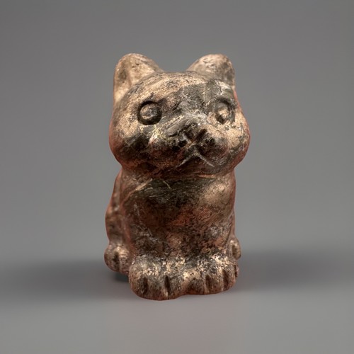 Crystal cat pyrite carving - crystal,