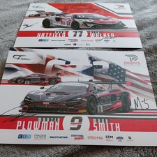 Paddock Motorsport Mclaren Gt3 Gt4 Hand Signed Team Cards Brit Gt championship