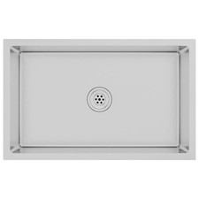 Handmade Kitchen Sink Plumbing Utility Waste Basin Stainless Steel vidaXL