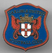 Carlisle United Enamel Football Pin Badge with brooch fastening  (ref: W&W001)