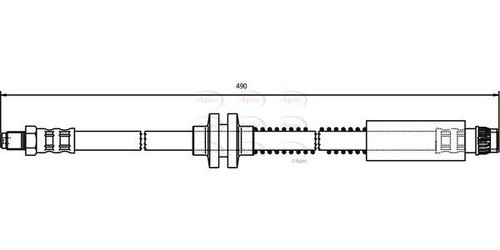 Apec front brake hose - apec,