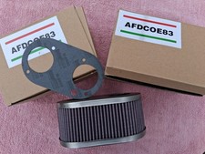  Pair of Weber DCOE/Dellorto carb stainless air filter cleaners 83mm deep 