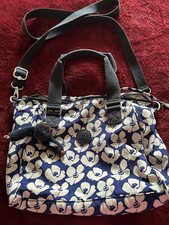 Kipling Bag, Navy and White Flower Design, Medium Size, Shoulder And Handles