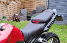 yamaha fazer FZ1 2009 on  custom gel motorbike seat red stichen 