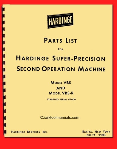 Hardinge model vbs - hardinge, &