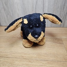 Carte Blanche Puppy Pals Dog Soft Plush Toy Comforter Black Brown Rottweiler 