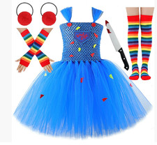 Cosplay Good Guys Chucky Kids Dress Halloween Girls Tutu Skirts Masquerade Suits