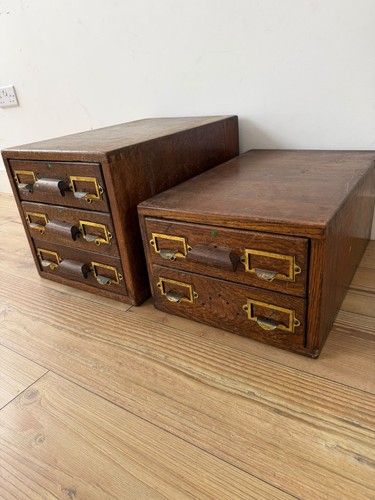 Antique oak filing - oak, drawers