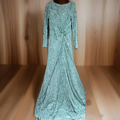 Beauty green sequin beaded - green,