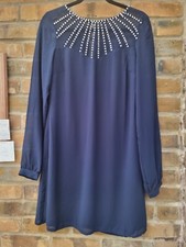 LIPSY NAVY BLUE BALLOON SLEEVE