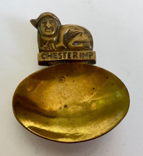Antique Brass Souvenir Tea Caddy Spoon Chester imp 6 cm's