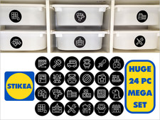 Toy Organisation Storage Vinyl Sticker Set Tubs Labels Decals Suit IKEA Trofast