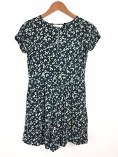ZARA Dark Green Floral Romper