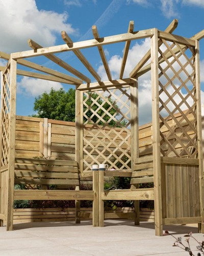 Pemberley corner garden arbour - corner,