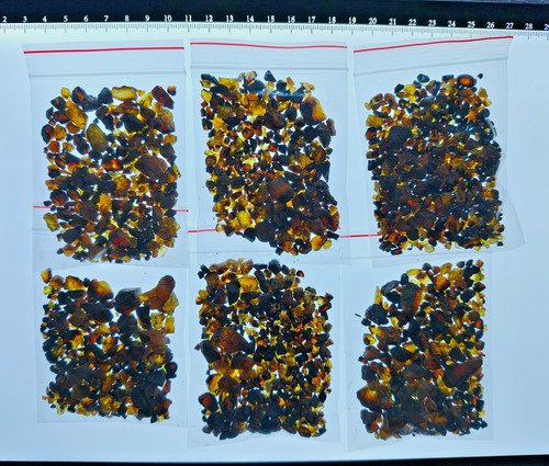 Fossil sumatran amber gravel - fossil,
