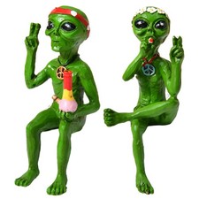 Alien Figurine Beer Drinking