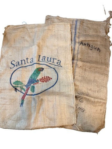 Vintage jute burlap - jute,