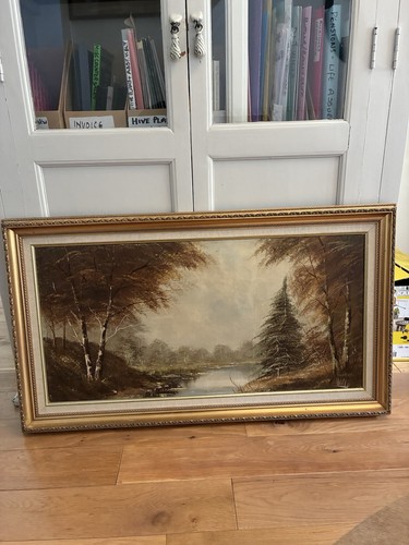Old vintage signed canvas - signed,
