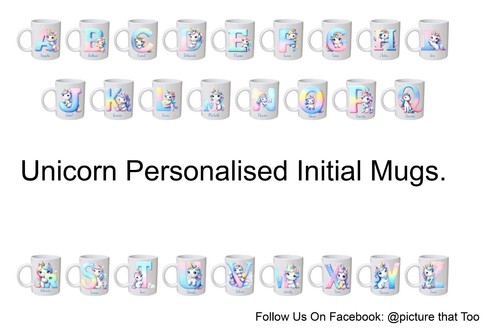 Unicorn personalised initial - unicorn,