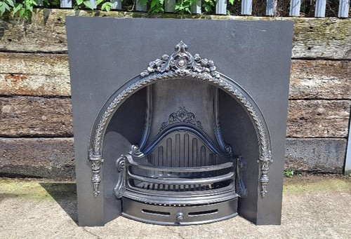 Cast iron arched fireplace - iron,