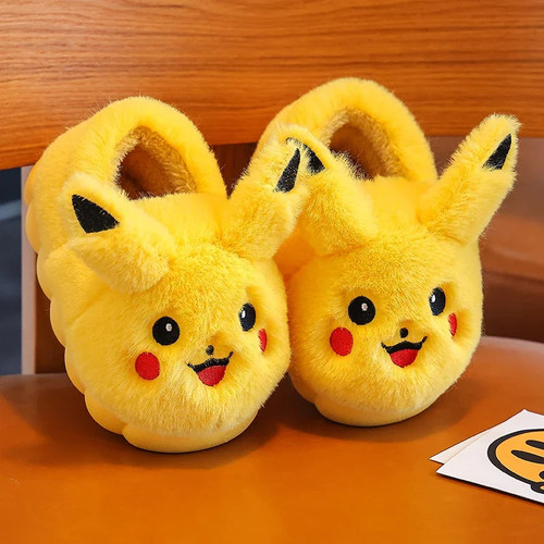 Pikachu plush slippers - plush,