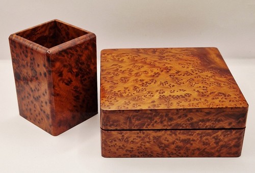 Handmade desk set thuya wood - handmade,