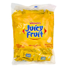 Juicy Fruit 200 Pellets Chewing Gum Bag (50 Packs of 4 Pellets) BBE: 12/2025