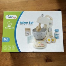 New Classic Toys 10707 Wooden Pretend Play Kids Mixer Set Cooking Simulation Ed