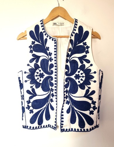 Zara embroidered waistcoat - zara,
