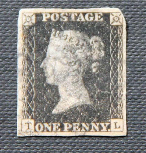 1840 penny black with - 1840, 1d