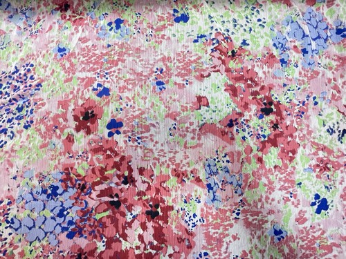 Multicoloured crinkled chiffon - multicoloured,