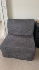 Ikea Lycksele single sofa bed with Grey cover